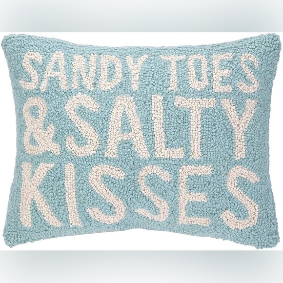 Peking Handicraft Hook Pillow, 12 by 16-Inch, Sandy Toes Salty Kisses - Picture 1 of 3